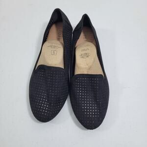 Torrid Women's Black Perforated Faux Suede Ballet Shoes Size 9W 110224-2715